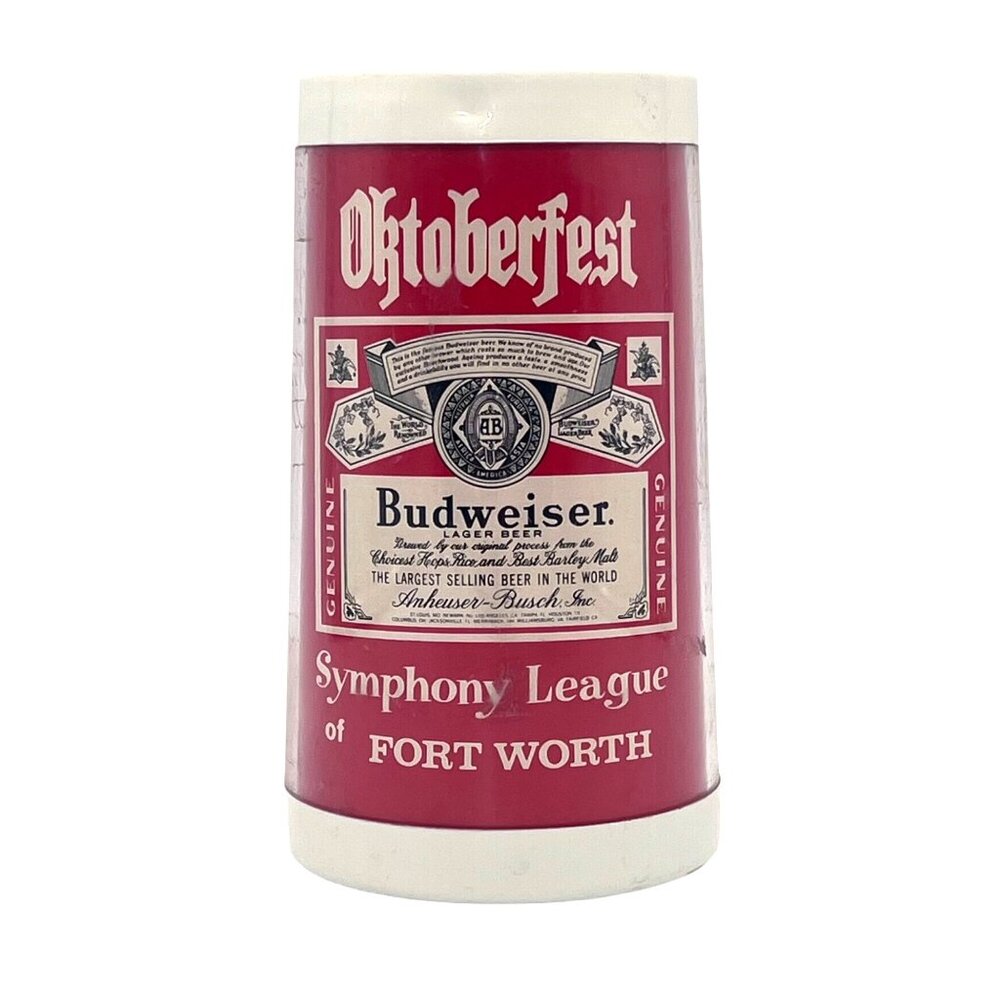Vintage Budweiser Oktoberfest Fort Worth Symphony League Stein Mug Thermo-Serv